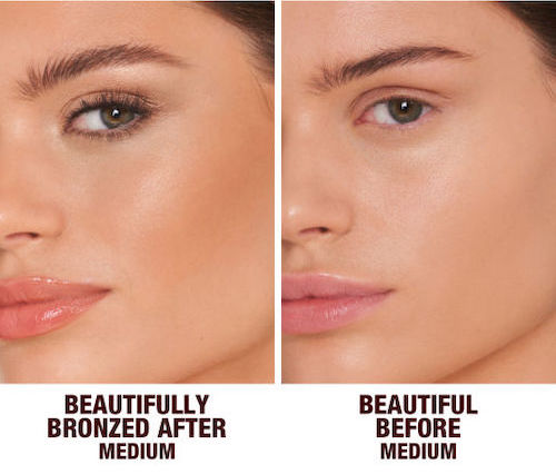 antes y después de usar el bronceador en crema